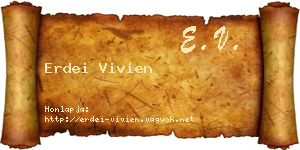 Erdei Vivien névjegykártya